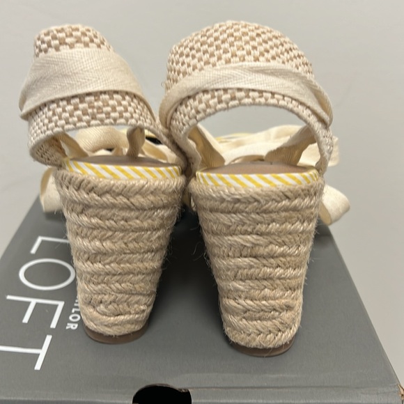 Seersucker Espadrille Wedges - Picture 6 of 6